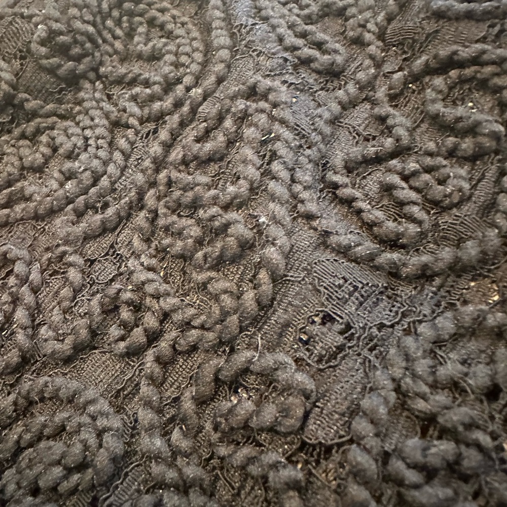 Zara Black Textured Knit Fabric